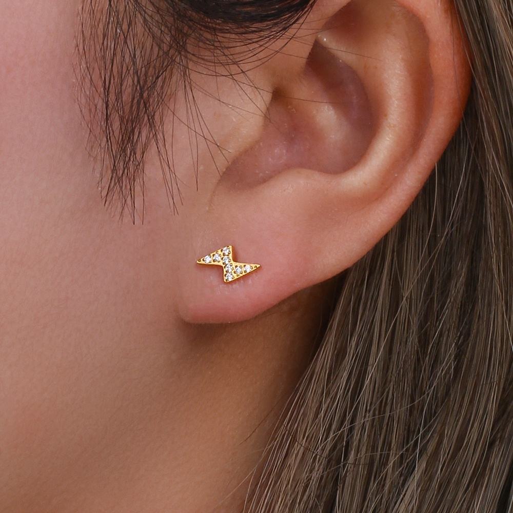Lightning Stud Earring