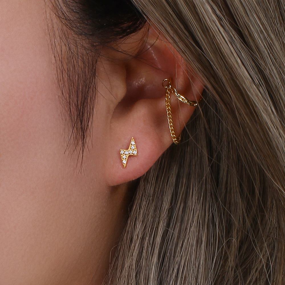 Lightning Stud Earring