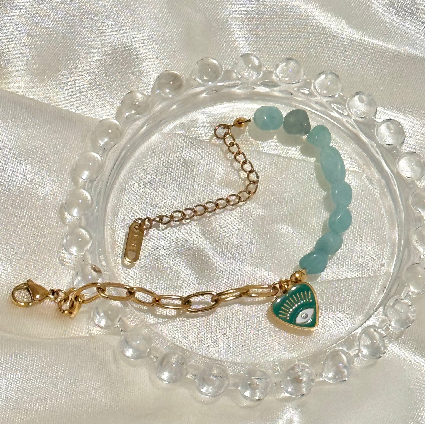 Natural Stones Evil Eye Bracelet