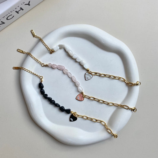 Natural Stones Evil Eye Bracelet