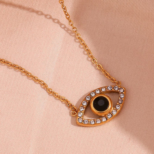 Zircon Evil Eye Necklace