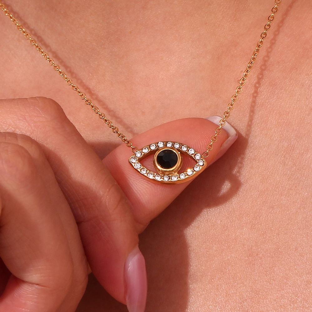 Zircon Evil Eye Necklace